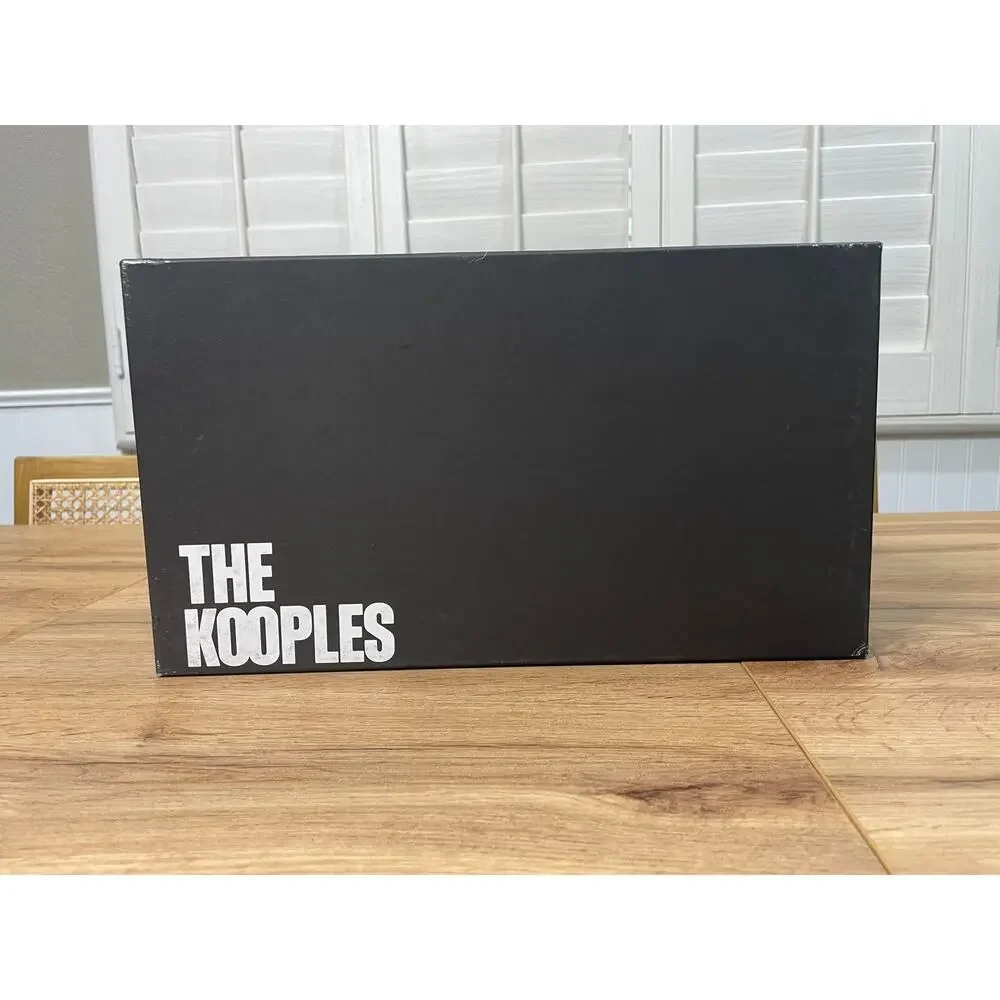 The Kooples Men's Leather Sneaker w/ Vinyl Black Size 7/7.5 US 40 EU NIB Low Top